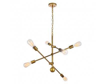 Elegant Pendant Light - Brass, L 29" (LD8008D29BR)