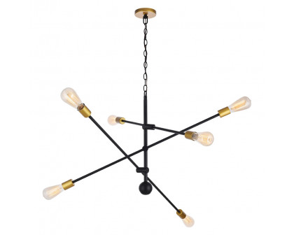 Elegant Pendant Light - Black, L 42" (LD8009D42BK)