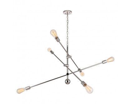 Elegant Pendant Light - Polished Nickel, L 42" (LD8010D42PN)