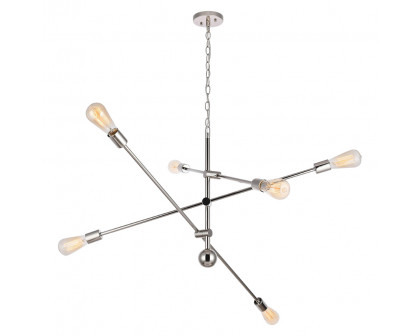 Elegant Pendant Light - Polished Nickel, L 42" (LD8010D42PN)