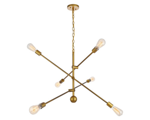 Elegant Pendant Light - Brass, L 42" (LD8011D42BR)