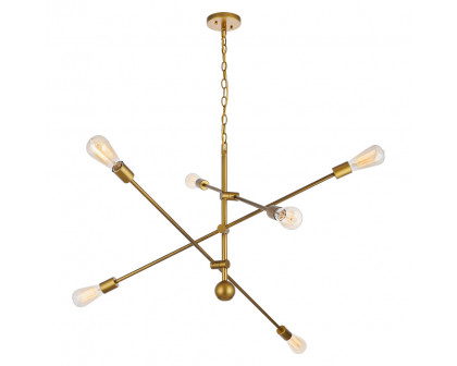 Elegant Pendant Light - Brass, L 42" (LD8011D42BR)