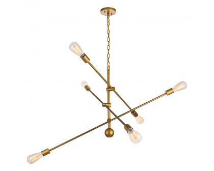 Elegant Pendant Light - Brass, L 42" (LD8011D42BR)