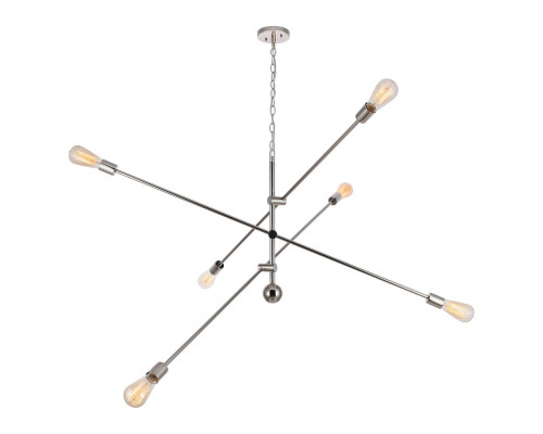 Elegant Pendant Light - Polished Nickel, L 55" (LD8013D55PN)