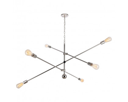 Elegant Pendant Light - Polished Nickel, L 55" (LD8013D55PN)