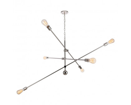 Elegant Pendant Light - Polished Nickel, L 55" (LD8013D55PN)