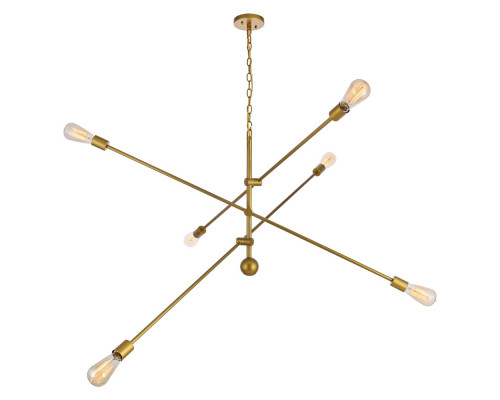 Elegant Pendant Light - Brass, L 55" (LD8014D55BR)