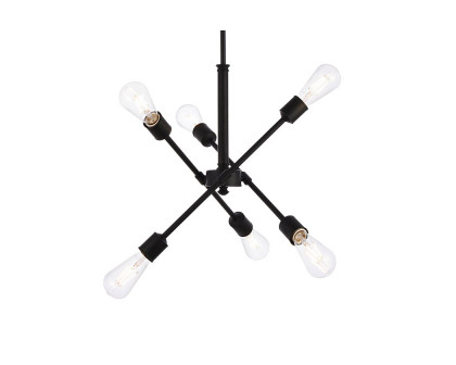 Elegant Pendant Light - Black/Gold, L 17.1" (LD8015D18BLA)