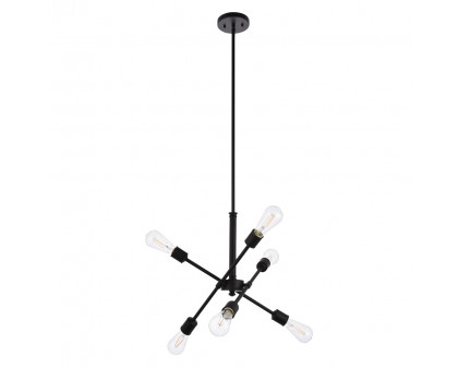 Elegant Pendant Light - Black/Gold, L 17.1" (LD8015D18BLA)