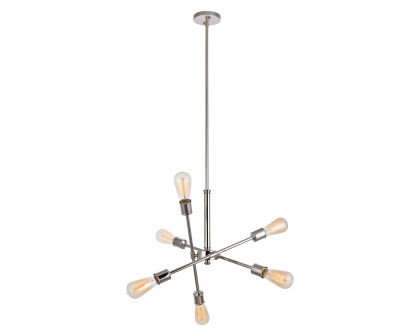 Elegant Pendant Light - Polished Nickel, L 17.1" (LD8016D18PN)