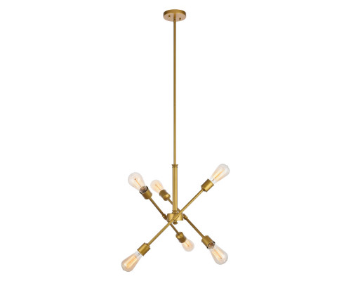 Elegant Pendant Light - Brass, L 17.1" (LD8017D18BR)