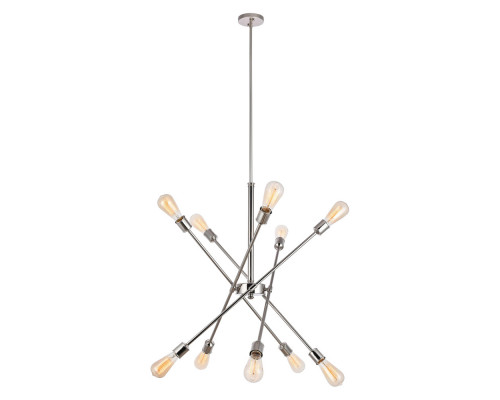 Elegant Pendant Light - Polished Nickel, L 27.2" (LD8018D28PN)