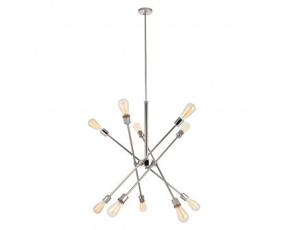 Elegant Pendant Light - Polished Nickel, L 27.2" (LD8018D28PN)