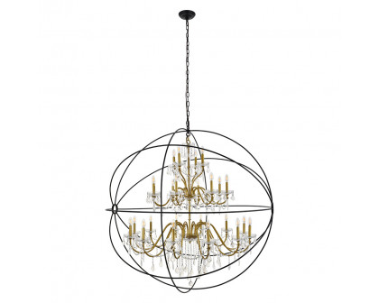 Elegant Pendant Light - Gold/Black, L 60" (LD8801D60GB)