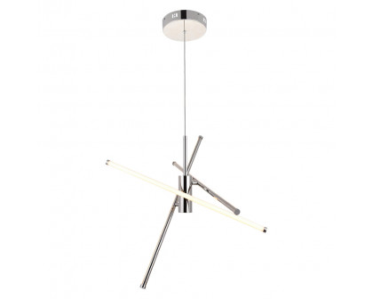 Elegant Pendant Light - Polished Nickel, L 28.5" (LD9001D29PN)