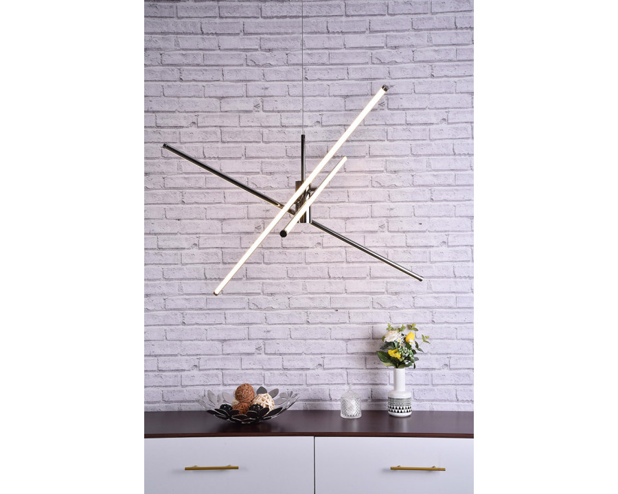 Elegant Pendant Light - Polished Nickel, L 43.5" (LD9001D42PN)