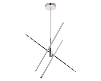 Elegant Pendant Light - Polished Nickel, L 43.5" (LD9001D42PN)