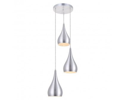 Elegant Nora 11.5" 3-Light Pendant - Burnished Nickel (LDPD2000BN)