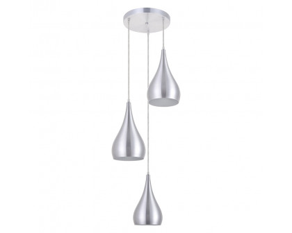 Elegant Nora 11.5" 3-Light Pendant - Burnished Nickel (LDPD2000BN)