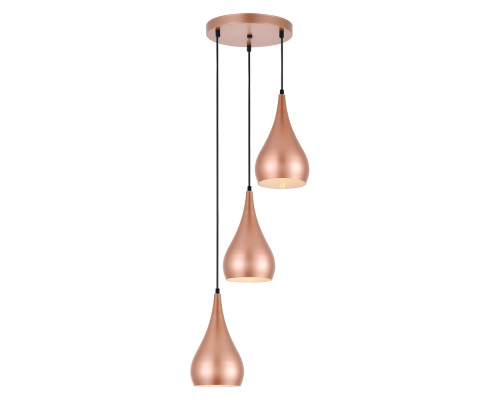 Elegant Nora 11.5" 3-Light Pendant - Honey Gold (LDPD2000HG)