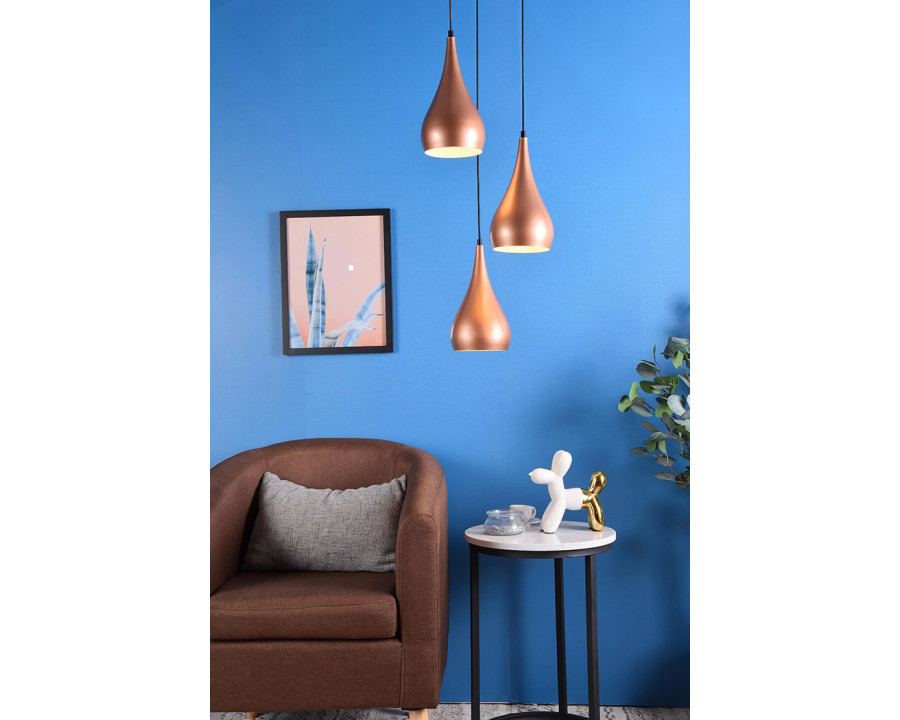 Elegant Nora 11.5" 3-Light Pendant - Honey Gold (LDPD2000HG)