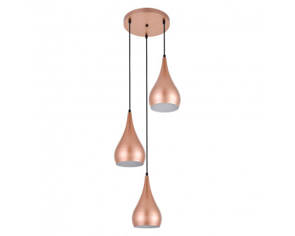 Elegant Nora 11.5" 3-Light Pendant - Honey Gold (LDPD2000HG)