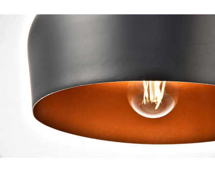 Elegant Nora 9" 1-Light Pendant - Black (LDPD2003BK)