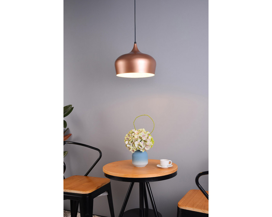 Elegant Nora 9" 1-Light Pendant - Honey Gold (LDPD2003HG)