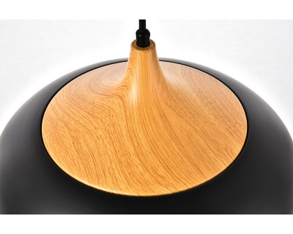 Elegant Pendant Light - Black/Wood (LDPD2005)