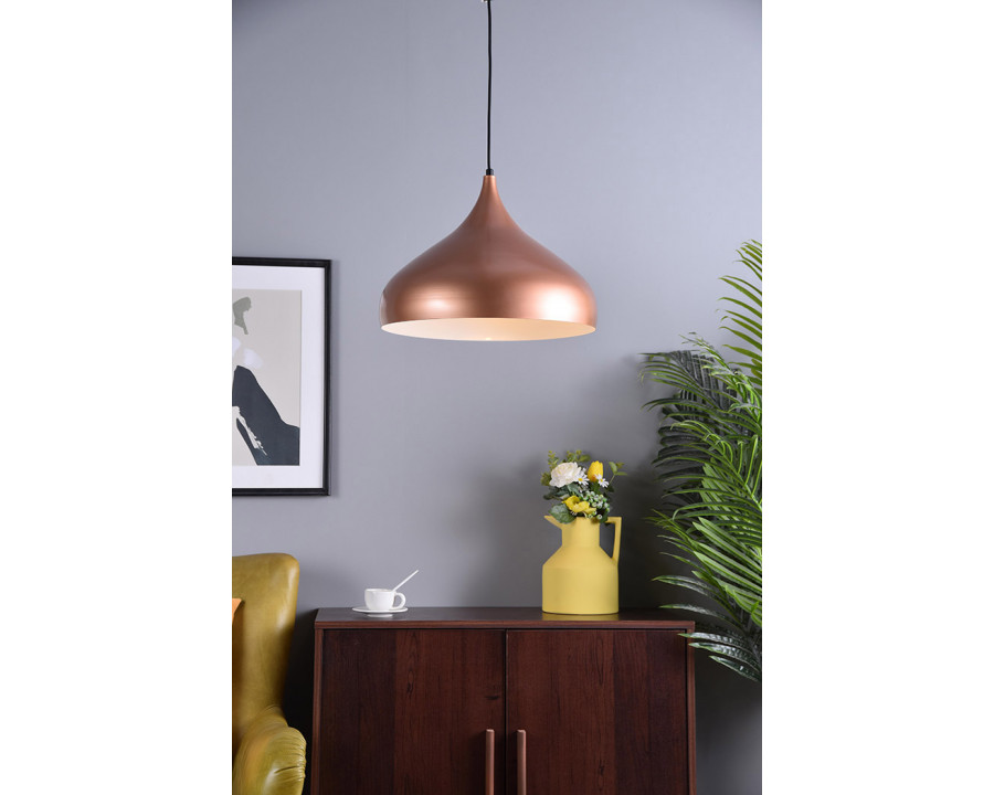 Elegant Circa 1-Light Pendant - Honey Gold, L 16.5" (LDPD2045HG)