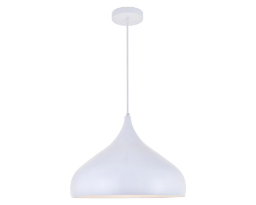 Elegant Circa 1-Light Pendant - White, L 16.5" (LDPD2045WH)