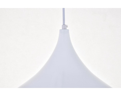 Elegant Circa 1-Light Pendant - White, L 16.5" (LDPD2045WH)