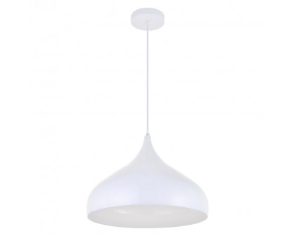 Elegant Circa 1-Light Pendant - White, L 16.5" (LDPD2045WH)