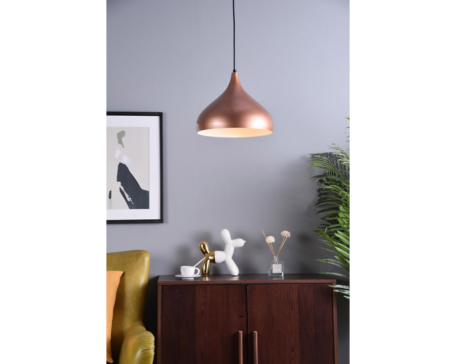 Elegant Circa 1-Light Pendant - Honey Gold, L 12.5" (LDPD2046HG)