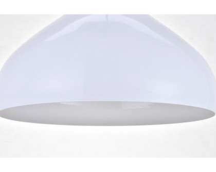 Elegant Circa 1-Light Pendant - White, L 12.5" (LDPD2046WH)