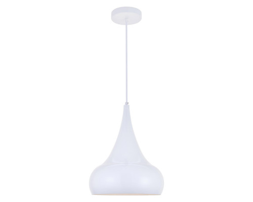 Elegant Circa 1-Light Pendant - White, L 11.5" (LDPD2047WH)