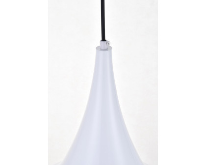 Elegant Circa 1-Light Pendant - White, L 11.5" (LDPD2047WH)