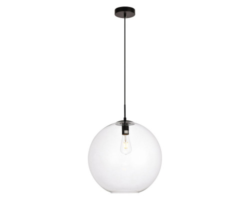 Elegant Pendant Light - Black/Glass, L 15.7" (LDPD2112)