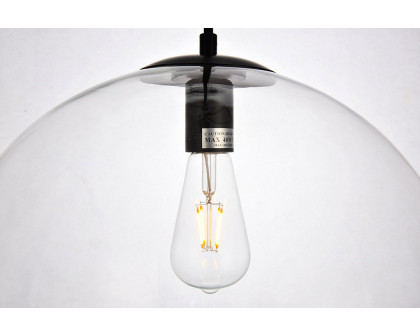 Elegant Pendant Light - Black/Glass, L 15.7" (LDPD2112)