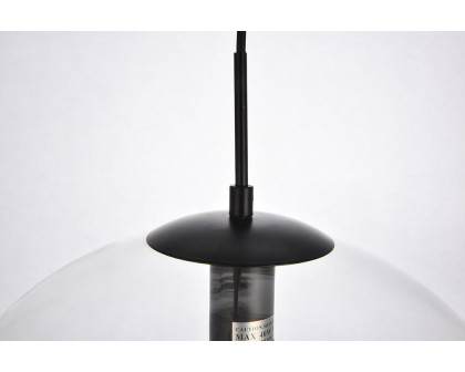 Elegant Pendant Light - Black/Glass, L 15.7" (LDPD2112)