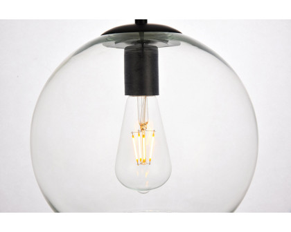 Elegant Pendant Light - Black/Glass, L 9.8" (LDPD2113)