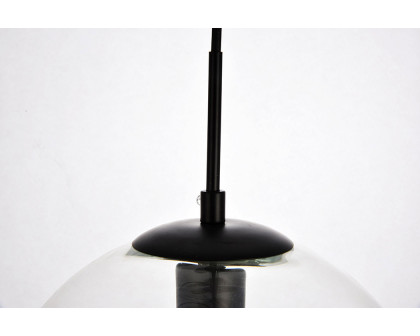 Elegant Pendant Light - Black/Glass, L 9.8" (LDPD2113)