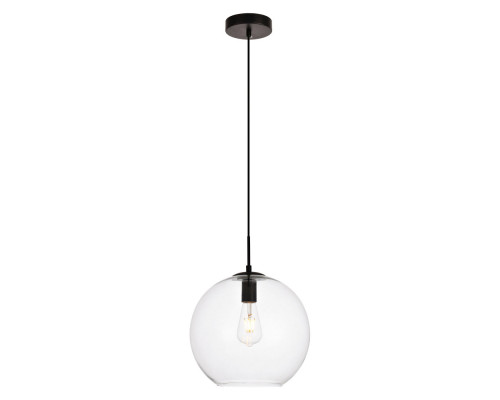 Elegant Pendant Light - Black/Glass, L 11.8" (LDPD2114)