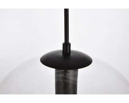 Elegant Pendant Light - Black/Glass, L 11.8" (LDPD2114)