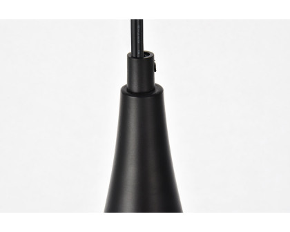 Elegant Nora 1 Light Plug-In Pendant - Black (LDPG2001BK)