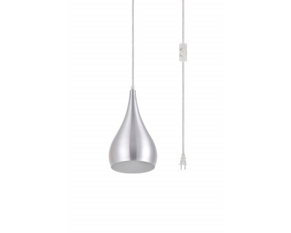 Elegant Nora 1 Light Plug-In Pendant - Burnished Nickel (LDPG2001BN)