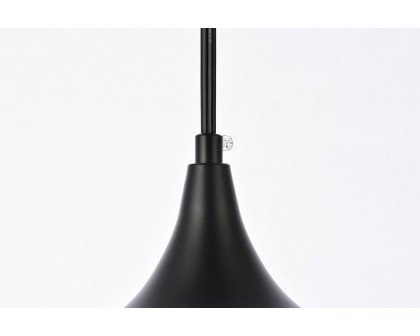 Elegant Nora 1 Light Plug-In Pendant - Black (LDPG2003BK)