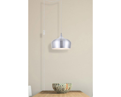 Elegant Nora 1 Light Plug-In Pendant - Burnished Nickel (LDPG2003BN)