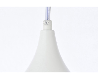 Elegant Nora 1 Light Plug-In Pendant - White (LDPG2003WH)