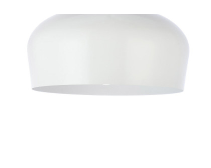 Elegant Nora 1 Light Plug-In Pendant - White (LDPG2003WH)